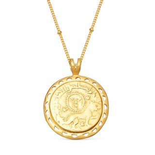 Missoma + 18CT Gold Plated Rising Sun Medallion Necklace