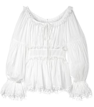 Dolce & Gabbana + Lace-Trimmed Top