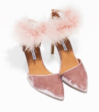 & Other Stories + Feather Velvet Pumps