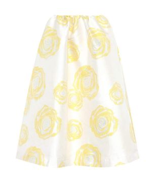 Ganni + Turenne Floral-Jacquard Skirt