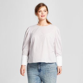 Who What Wear + Long Sleeve Bubble Top