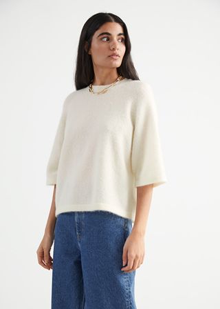 
Other Stories + Cropped Boxy Alpaca Blend T-Shirt