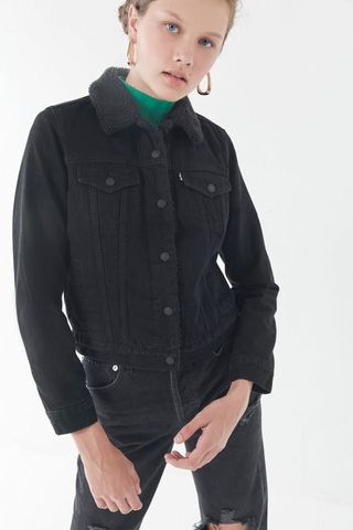 Urban Outfitters x Levi's + Denim Sherpa Trucker Jacket