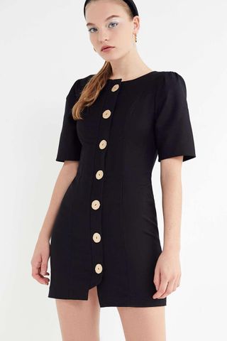 Finders Keepers the Label + Pompeii Button-Front Mini Dress