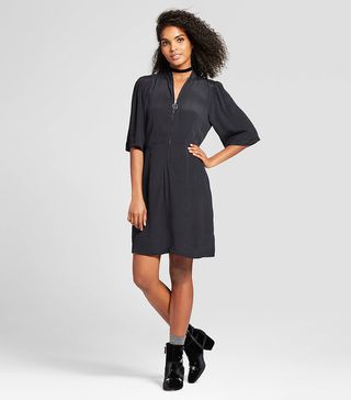 Who What Wear + Flirty Mini Dress With O Ring Zip