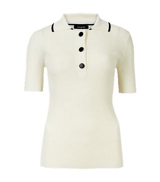 Marks and Spencer + Textured Collared Neck Short Sleeve Jumper