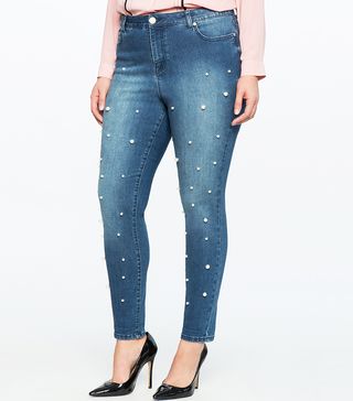 Eloquii + Pearl Embellished Jean