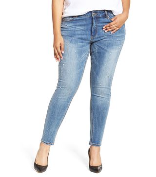 Seven7 + Embellished Skinny Jeans