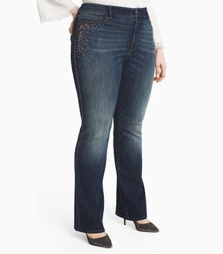 White House Black Market + Embellished Bootcut Jeans