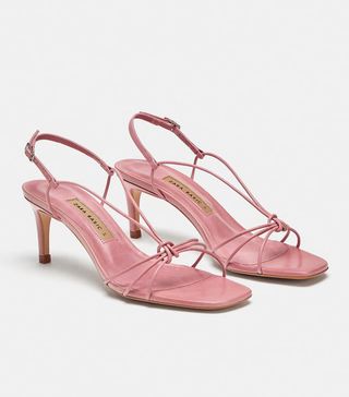 Zara + Leather Strappy Sandals