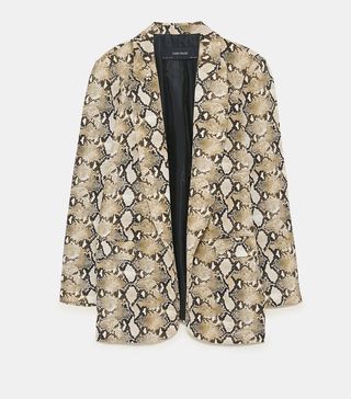 Zara + Snakeskin Jacket