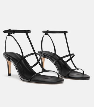 Zara + Leather Strappy Sandals