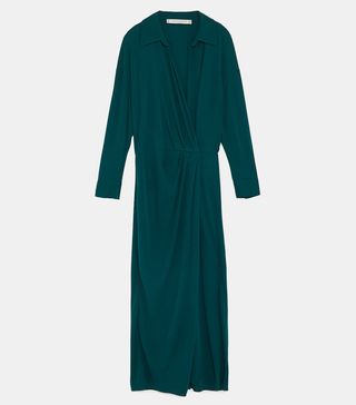 Zara + Crossover Draped Dress