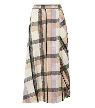 Marks and Spencer Collection + Checked Asymmetric Midi Skirt