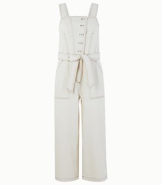 Marks and Spencer Collection + Denim Button Detailed Jumpsuit