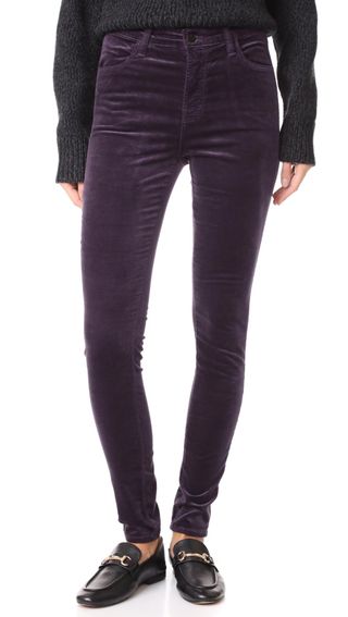 J Brand + Maria High Rise Skinny Velveteen Jeans