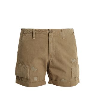 Re/Done Originals + Distressed Cotton-Ripstop Shorts