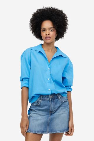 H&M + Linen-Blend Shirt