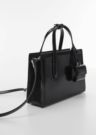 Mango + Saffiano-Effect Small Shopper Bag