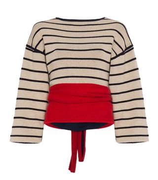 Rosie Assoulin + Striped Wrap Knit