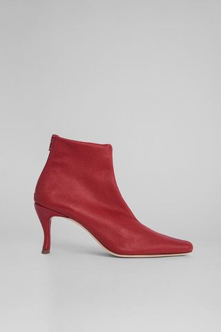 By Far + Stevie 22 Red Stretch Leather Boot