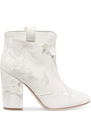 Laurence Dacade + Pete Embroidered Leather Ankle Boots