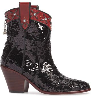 Coach + Sequin Embellished Western Bootie
