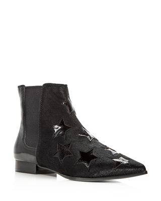 ASH + Bliss Calf Hair & Patent Leather Chelsea Booties