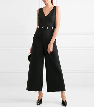 Tory Burch + Fremont Crystal-Embellished Twill Jumpsuit