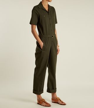 A.P.C. + Gina short-sleeved cotton jumpsuit