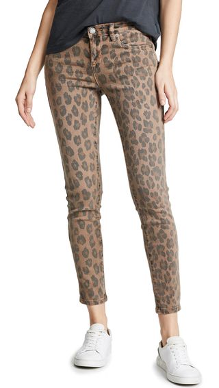 Blank Denim + Leopard Print Skinny Jeans