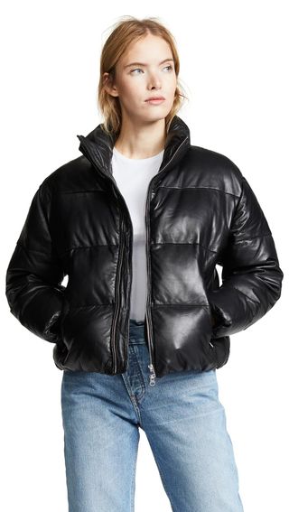 One by LaMarque + Leather Puffer