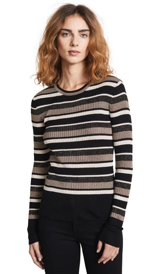 Frame + Panel Stripe Sweater