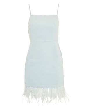 Topshop + Feather Slip Mini Dress