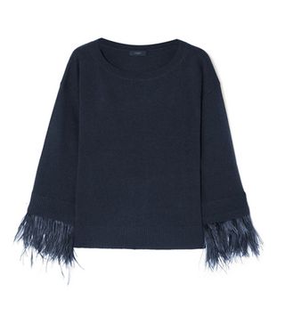 J.Crew + Feather-Trimmed Wool-Blend Sweater