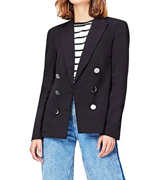 Find + Double-Breasted Long-Sleeve Jacket
