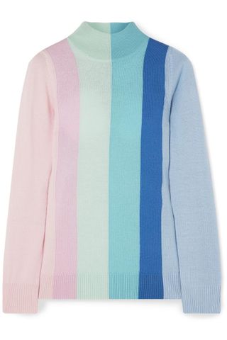 Paper London + Dolly Striped Wool Turtleneck Sweater