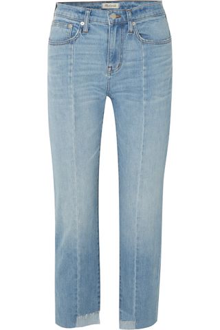 Madewell + Cruiser Distressed Mid-rise Straight-leg Jeans