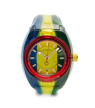 Gucci + Sync striped rubber watch