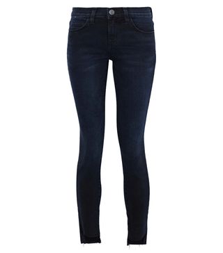 Current/Elliot + Distressed Mid-Rise Skinny Jeans