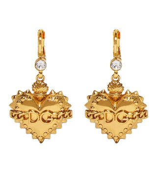 Dolce & Gabbana + Gold-Plated Crystal Earrings