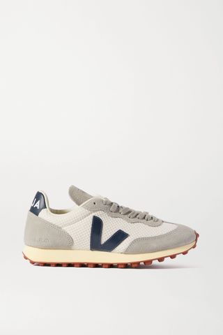 Veja + Rio Branco Leather-Trimmed Suede and Mesh Sneakers