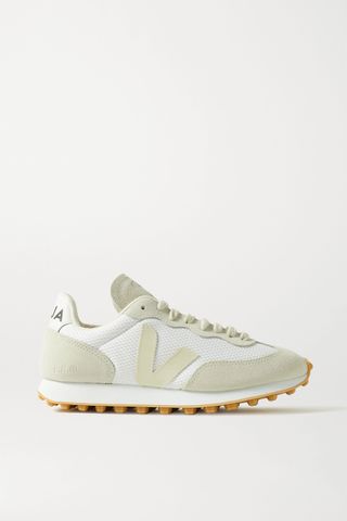 Veja + Rio Branco Leather-Trimmed Suede and Mesh Sneakers