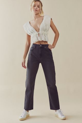 Free People + Pacifica Straight-Leg Jeans