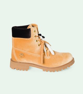 Off-White + Camel Timberland Boots