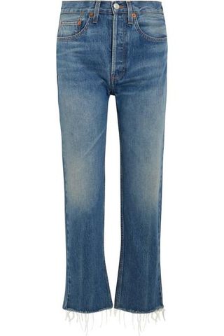 Re/Done + Originals High-Rise Stove Pipe Straight-Leg Jeans