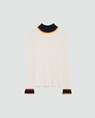 Zara + High Neck Top