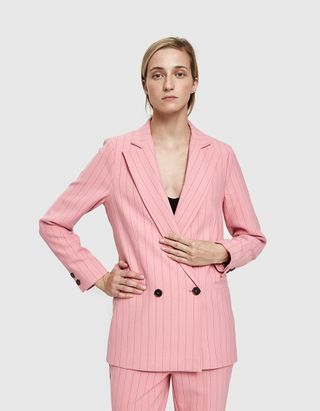 Ganni + Brighton Blazer in Sea Pink