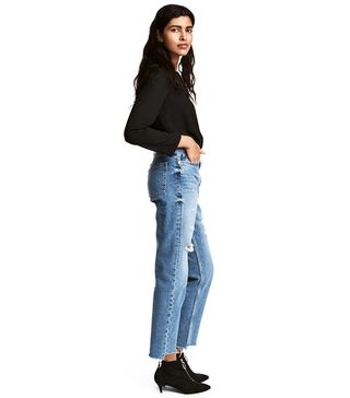 H&M + Straight Ankle High Jeans