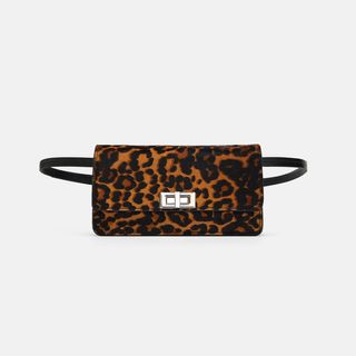 Zara + Leather Leopard Crossbody Belt Bag